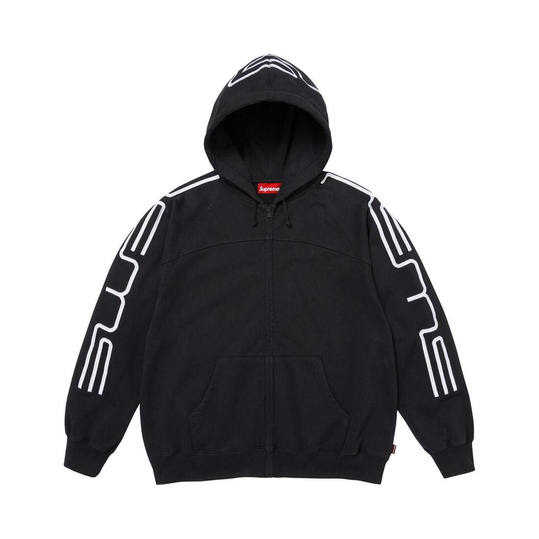 Supreme Connect Zip Up Hooded Sweatshirt Black - Im Your Wardrobe