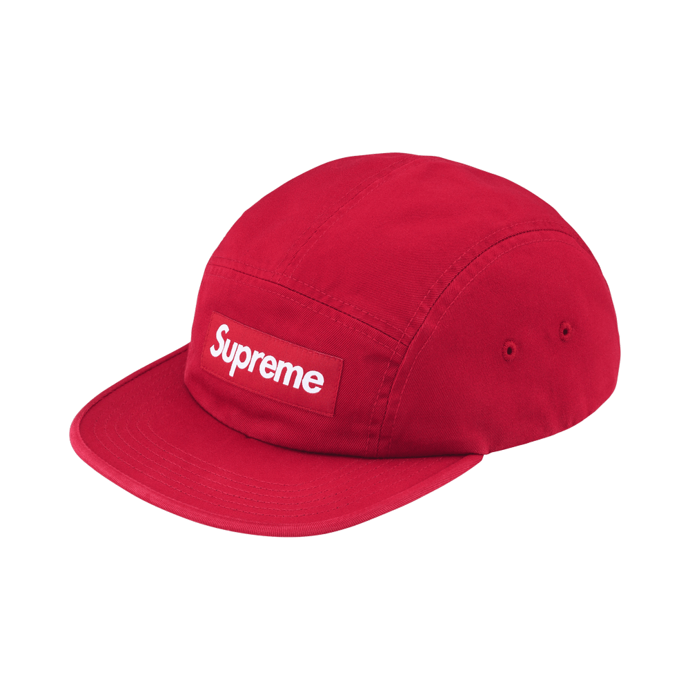 Supreme Washed Chino Twill Camp Cap (FW26) Red - Im Your Wardrobe