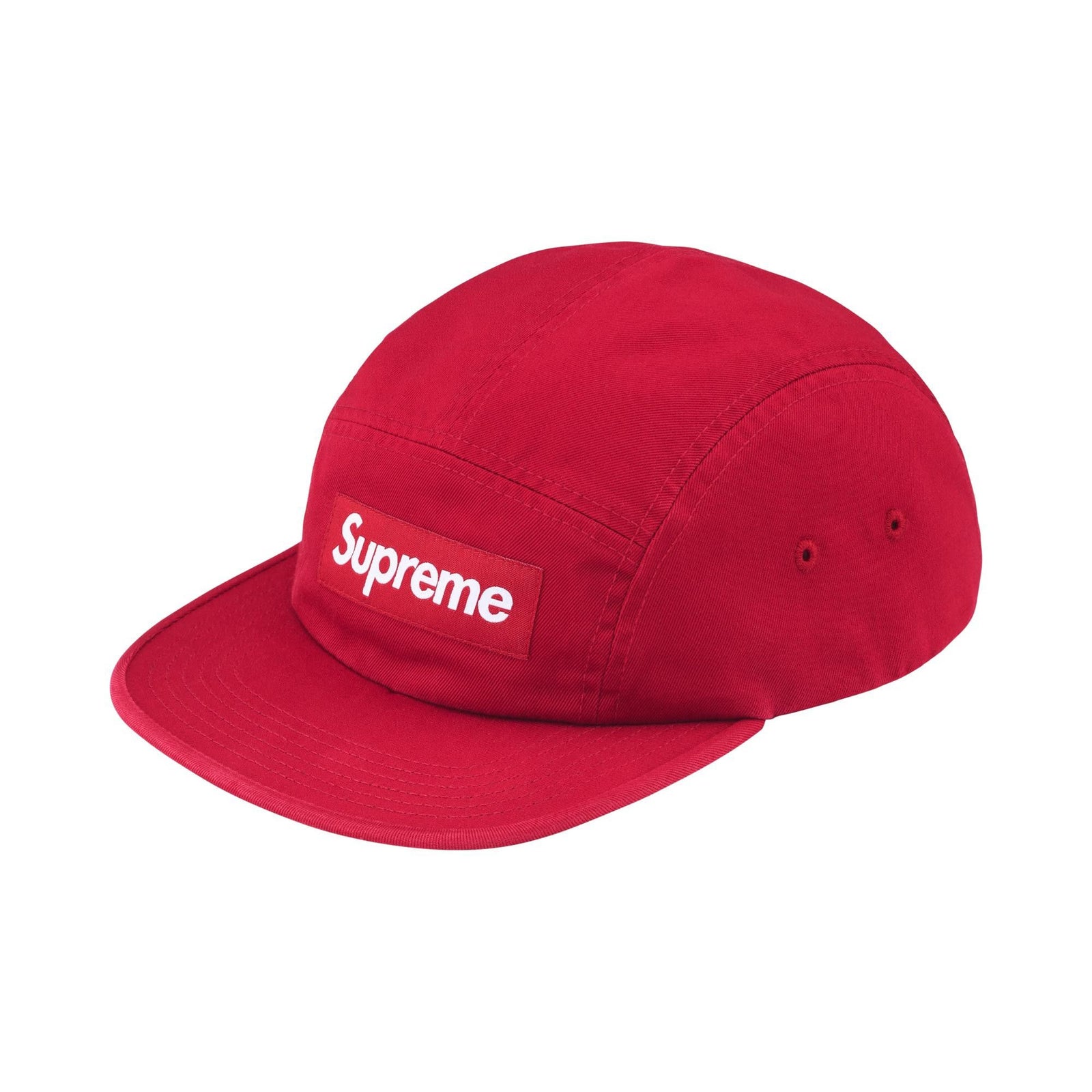 Supreme Washed Chino Twill Camp Cap (SS25) Red - Im Your Wardrobe