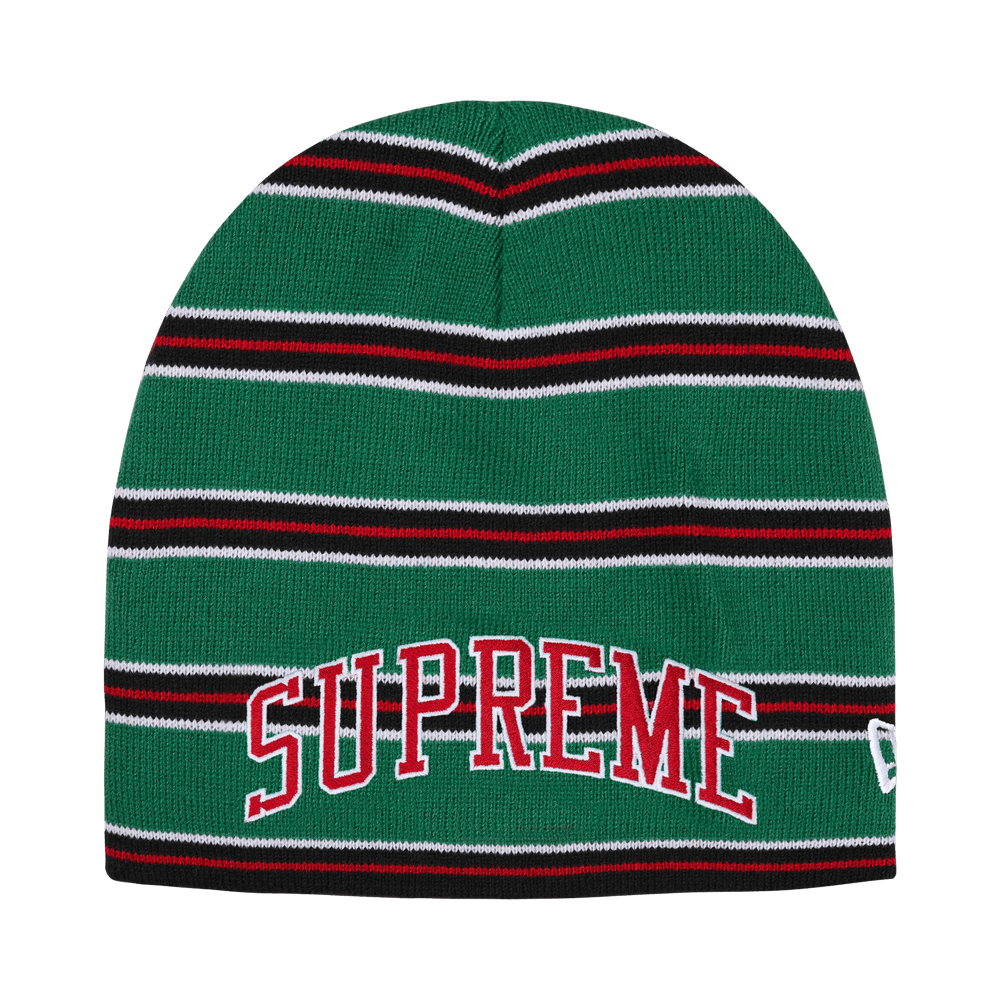 Supreme New Era Stripe Beanie Green - Im Your Wardrobe
