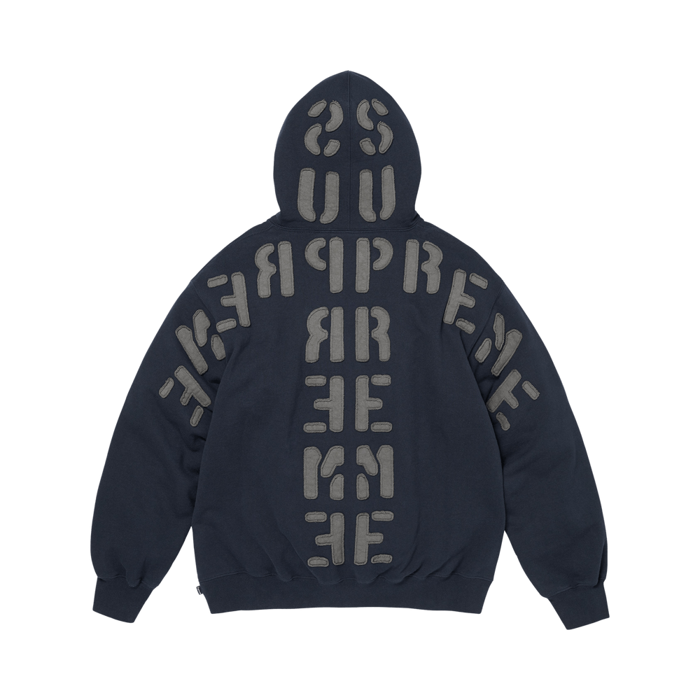 Supreme Mirrored Appliqué Hooded Sweatshirt Navy - Im Your Wardrobe