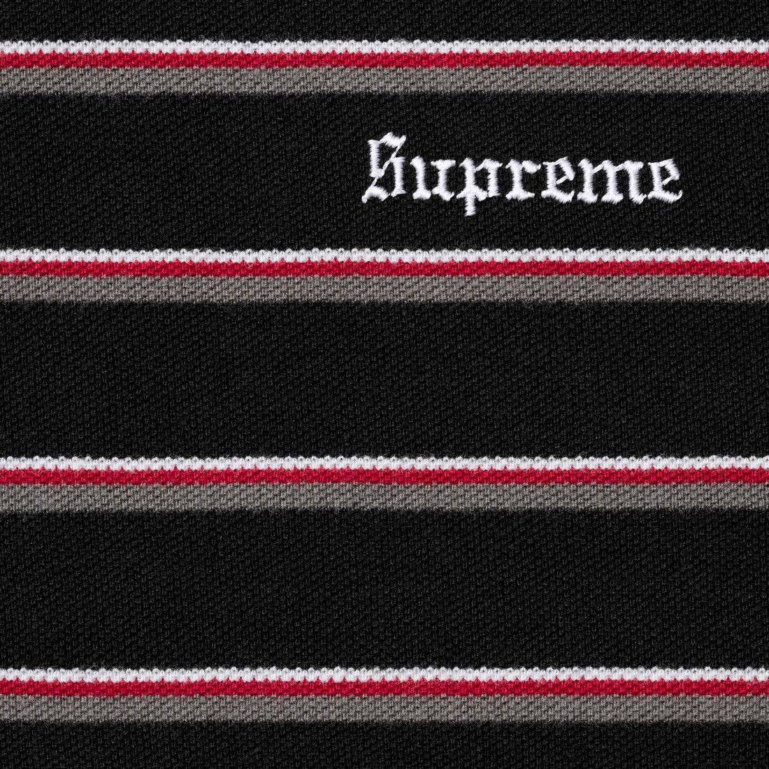 Supreme Stripe Polo Black - Im Your Wardrobe