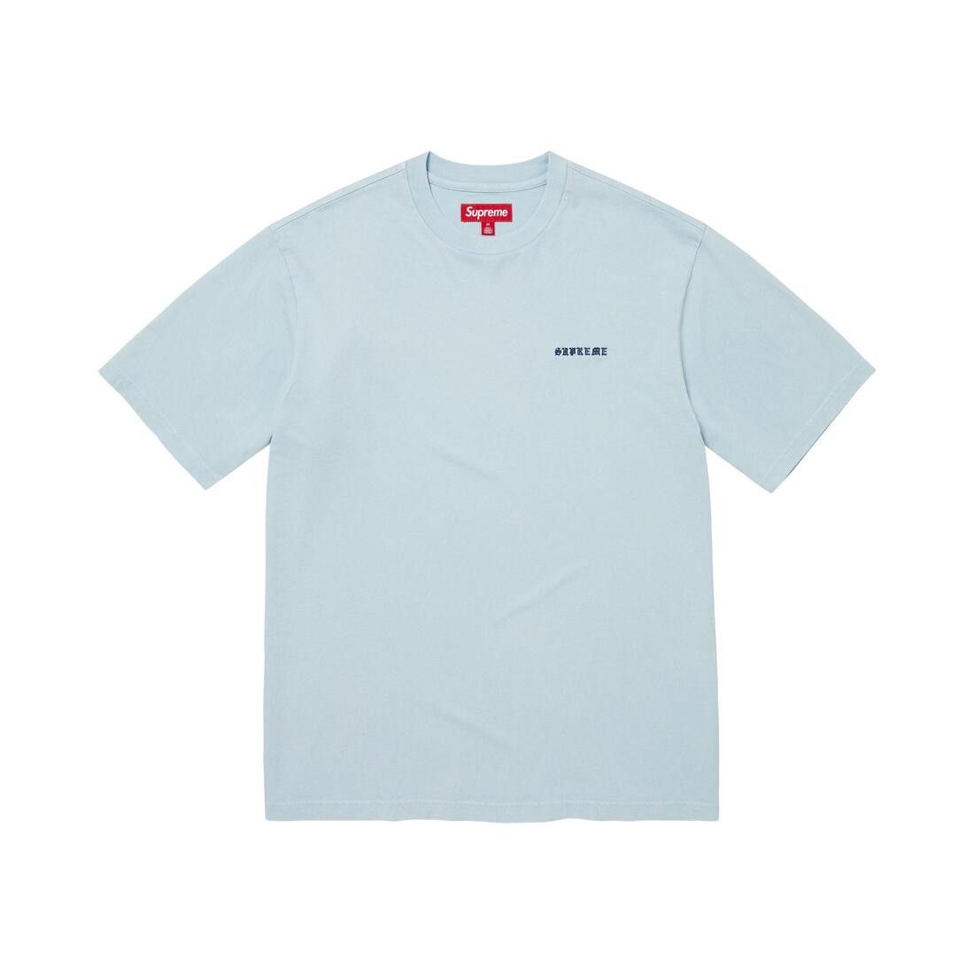 Supreme Washed Short-Sleeve Top Light Blue - Im Your Wardrobe