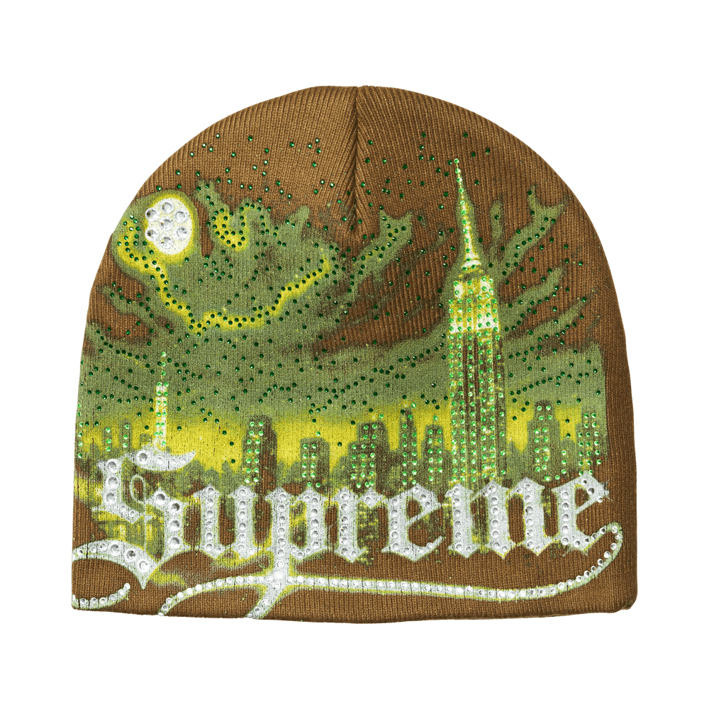 Supreme Cityscape Beanie Brown - Im Your Wardrobe