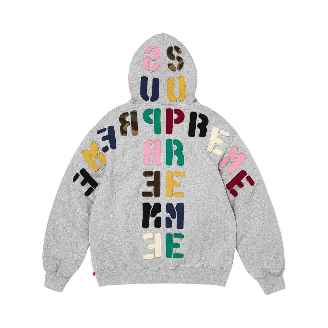 Supreme Mirrored Appliqué Hooded Sweatshirt Heather Grey - Im Your Wardrobe