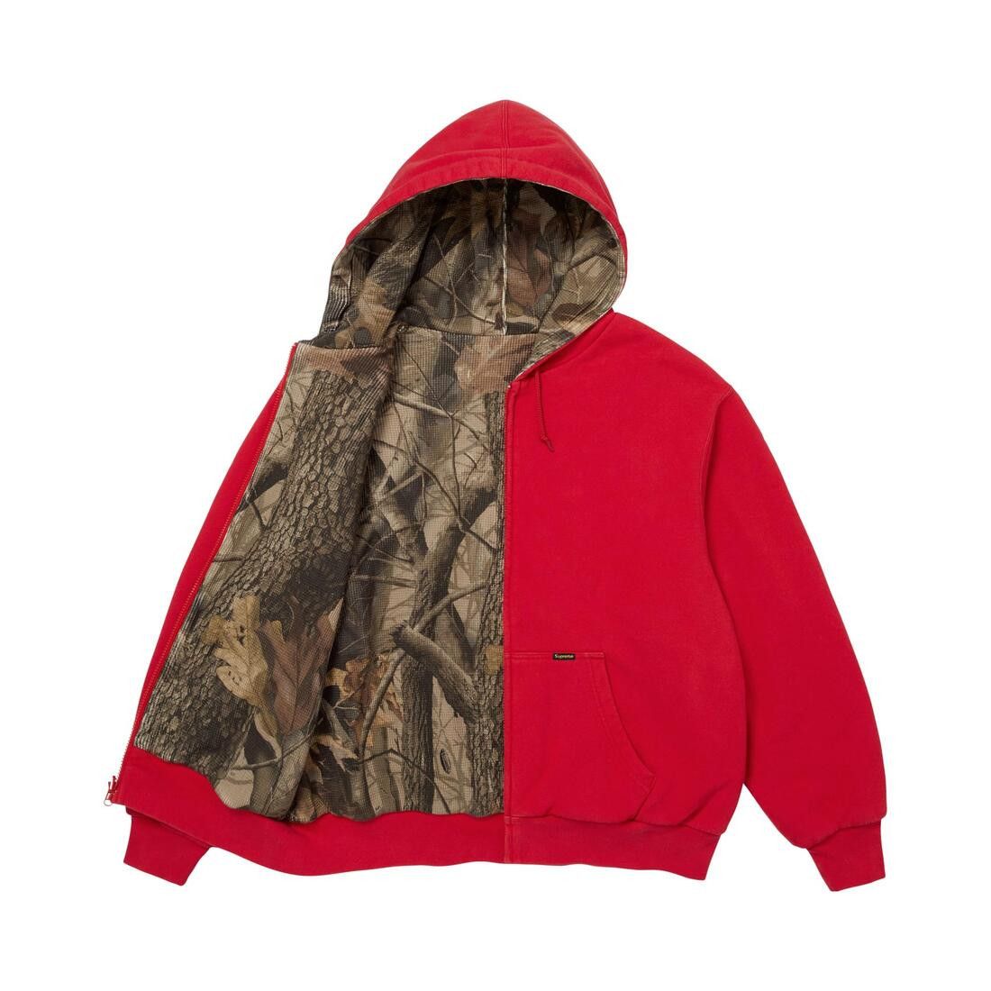Supreme Reversible Work Zip Up Hooded Sweatshirt Red - Im Your Wardrobe