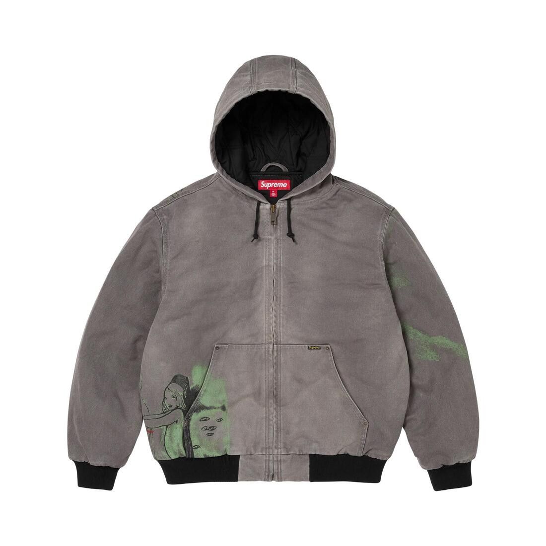 Supreme x Rita Ackermann Hooded Work Jacket Grey