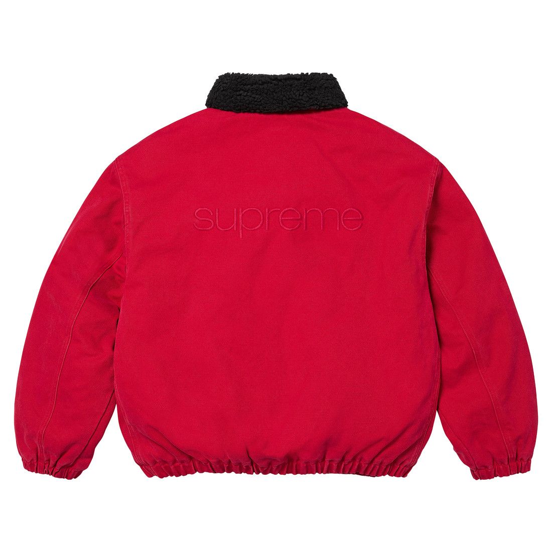 Supreme Faux Shearling Lined Bomber Jacket Red