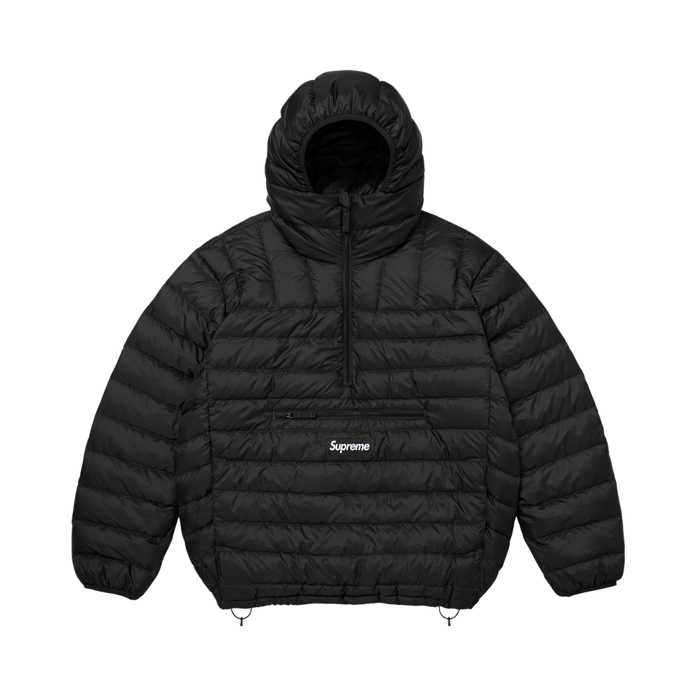 Supreme Micro Down Half Zip Hooded Pullover (FW26) Black