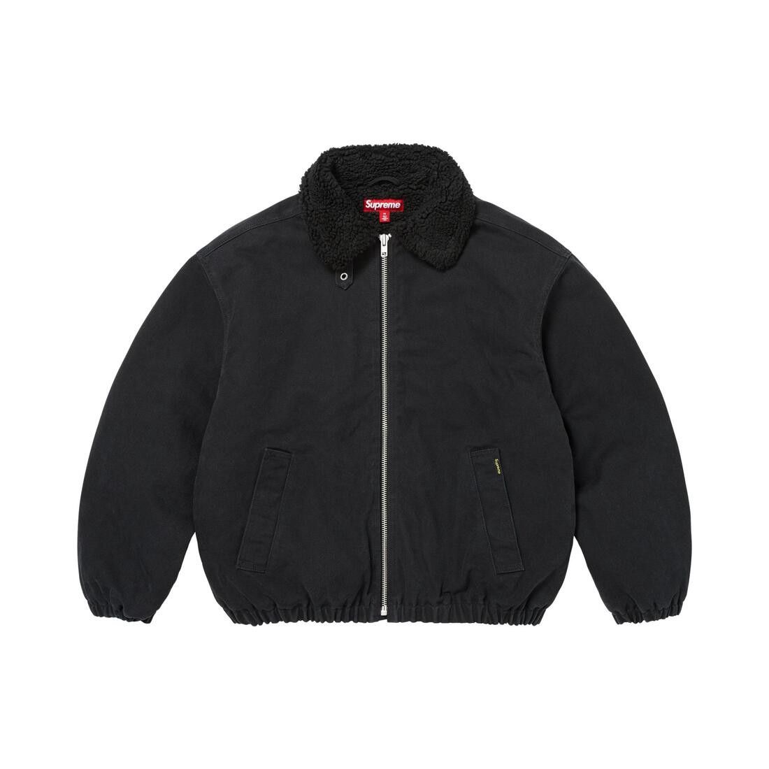 Supreme Faux Shearling Lined Bomber Jacket Black