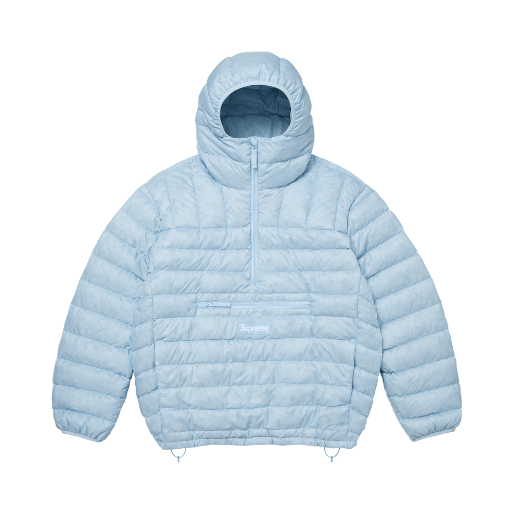 Supreme Micro Down Half Zip Hooded Pullover (FW26) Light Blue