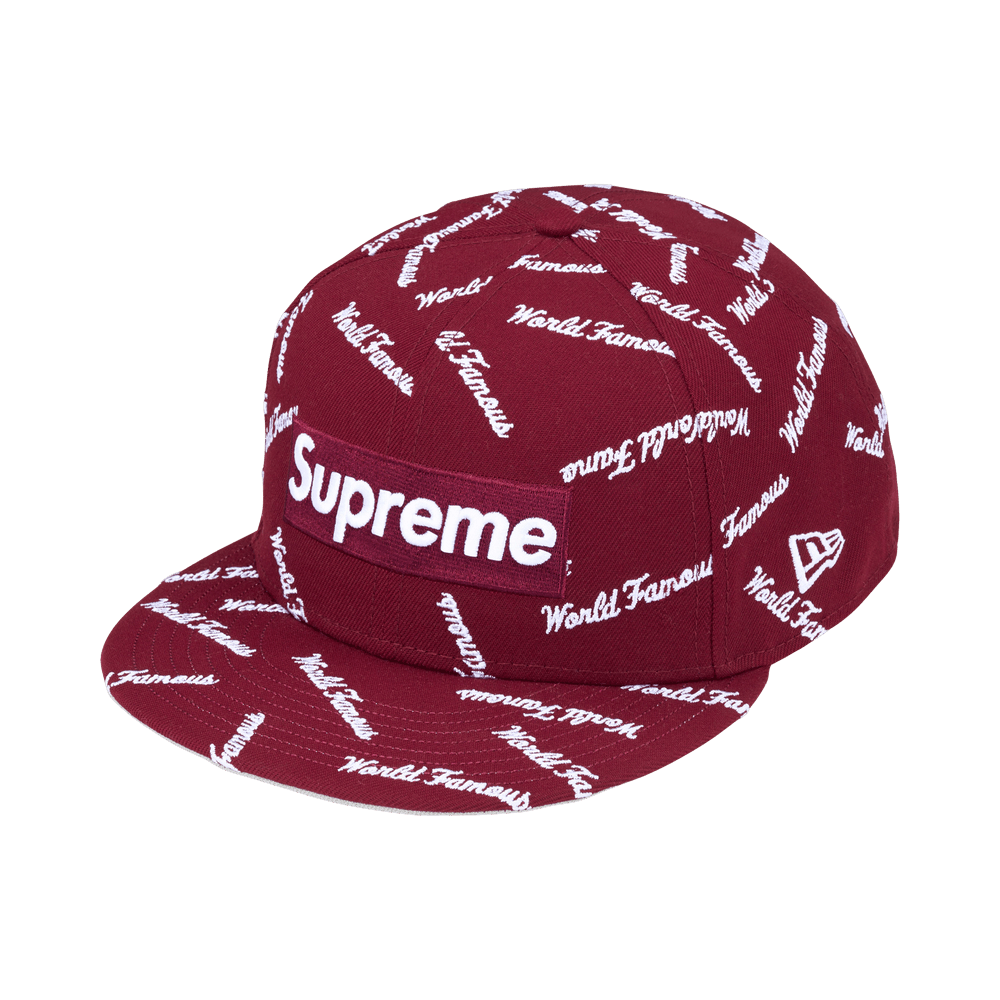 Supreme World Famous Box Logo New Era Cardinal