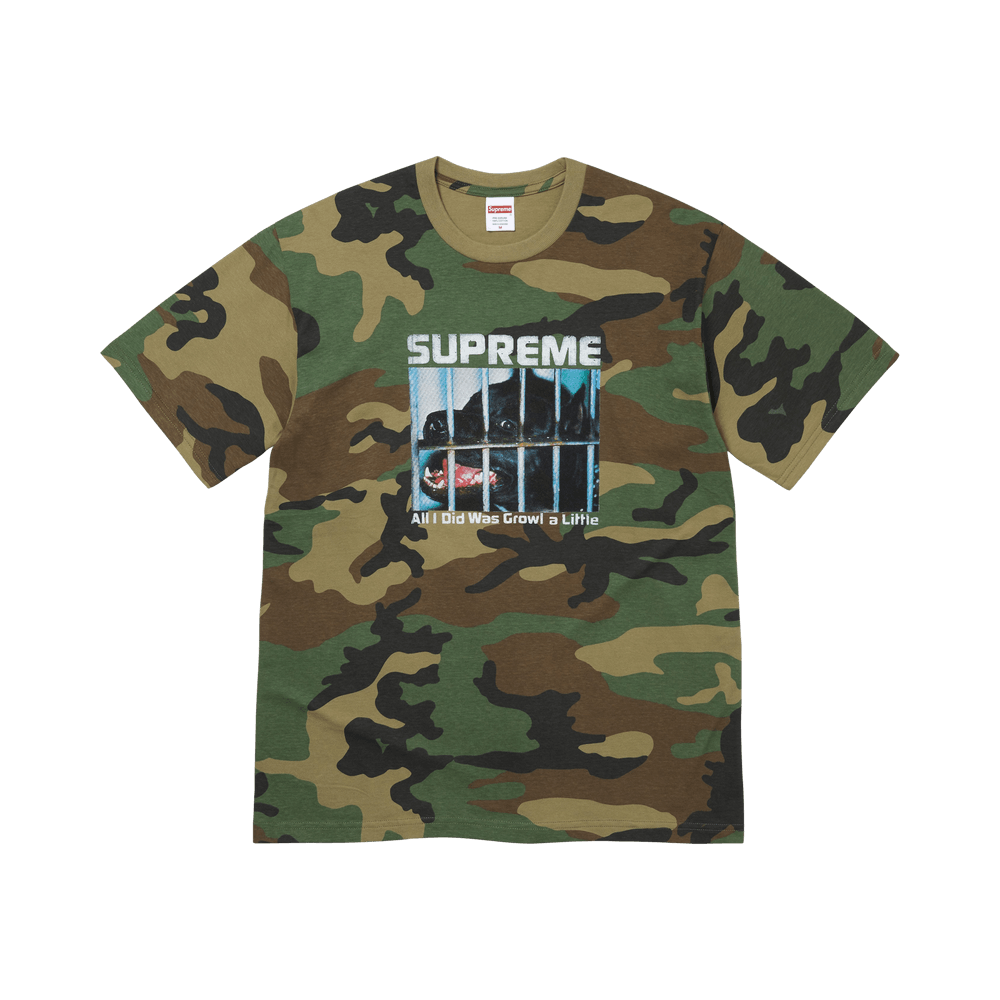 Supreme Growl Tee Woodland Camo