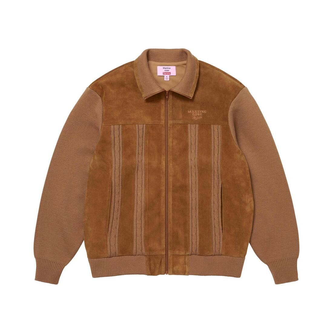 Supreme x Martine Rose Suede Zip Up Cardigan Tan