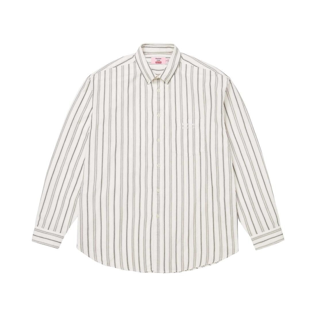 Supreme x Martine Rose Metallic Stripe Shirt White