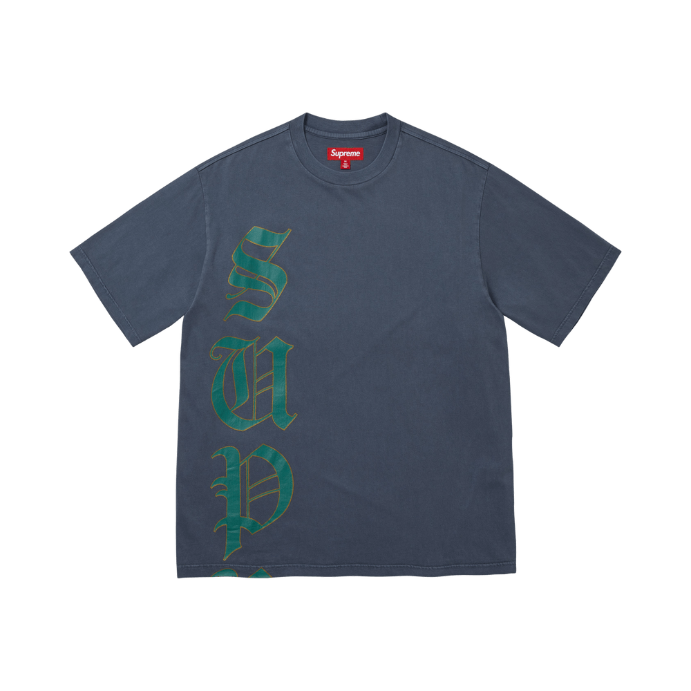 Supreme Cracked Vertical Short-Sleeve Top Navy