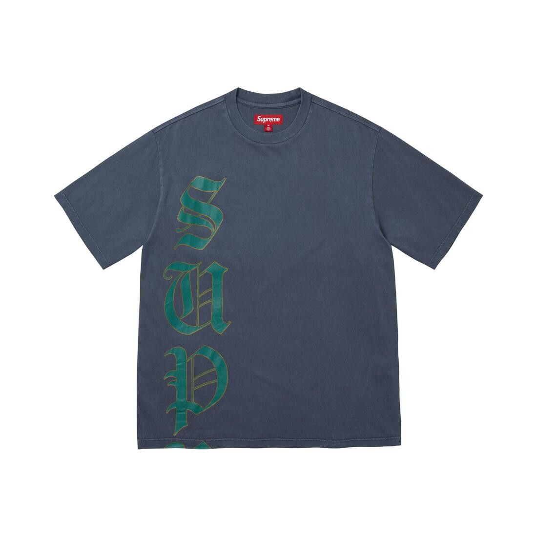 Supreme Cracked Vertical Short-Sleeve Top Navy