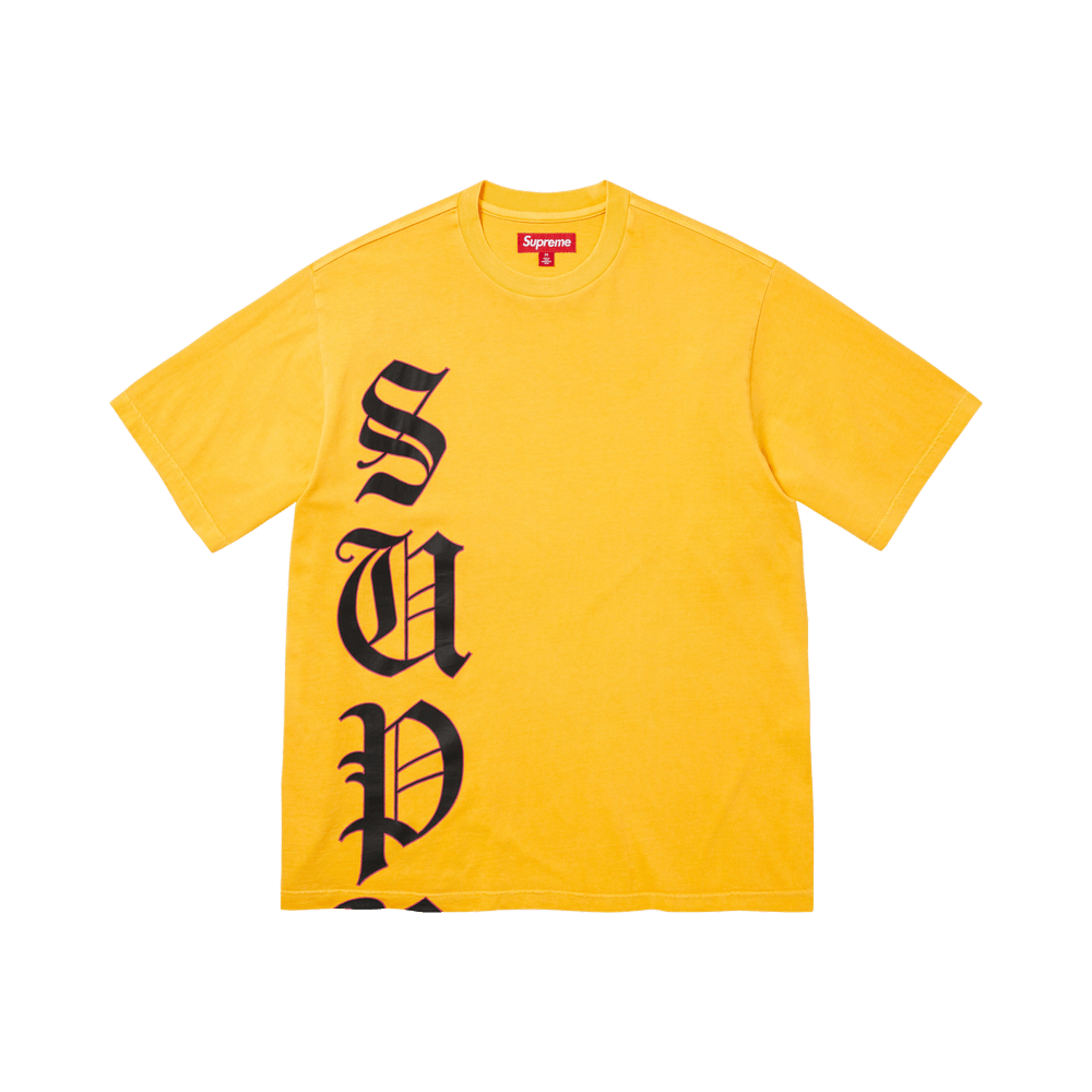 Supreme Cracked Vertical Short-Sleeve Top Yellow