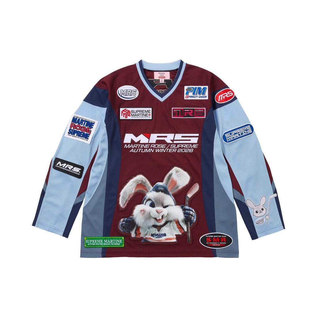 Supreme x Martine Rose Hockey Jersey Burgundy