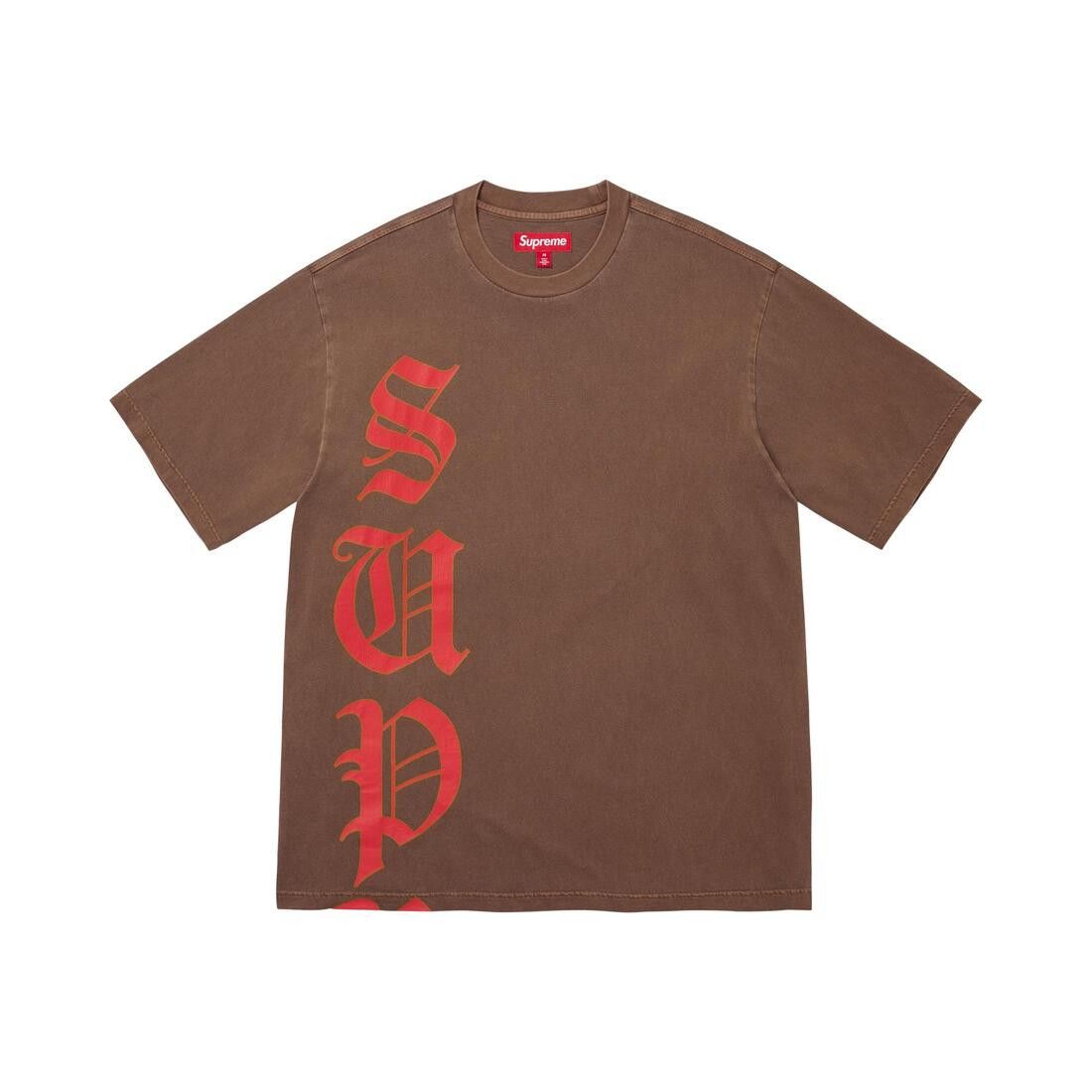 Supreme Cracked Vertical Short-Sleeve Top Brown