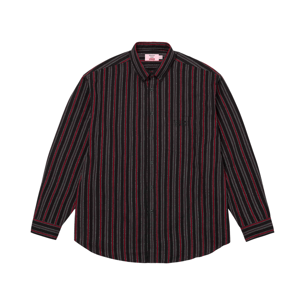Supreme x Martine Rose Metallic Stripe Shirt Black