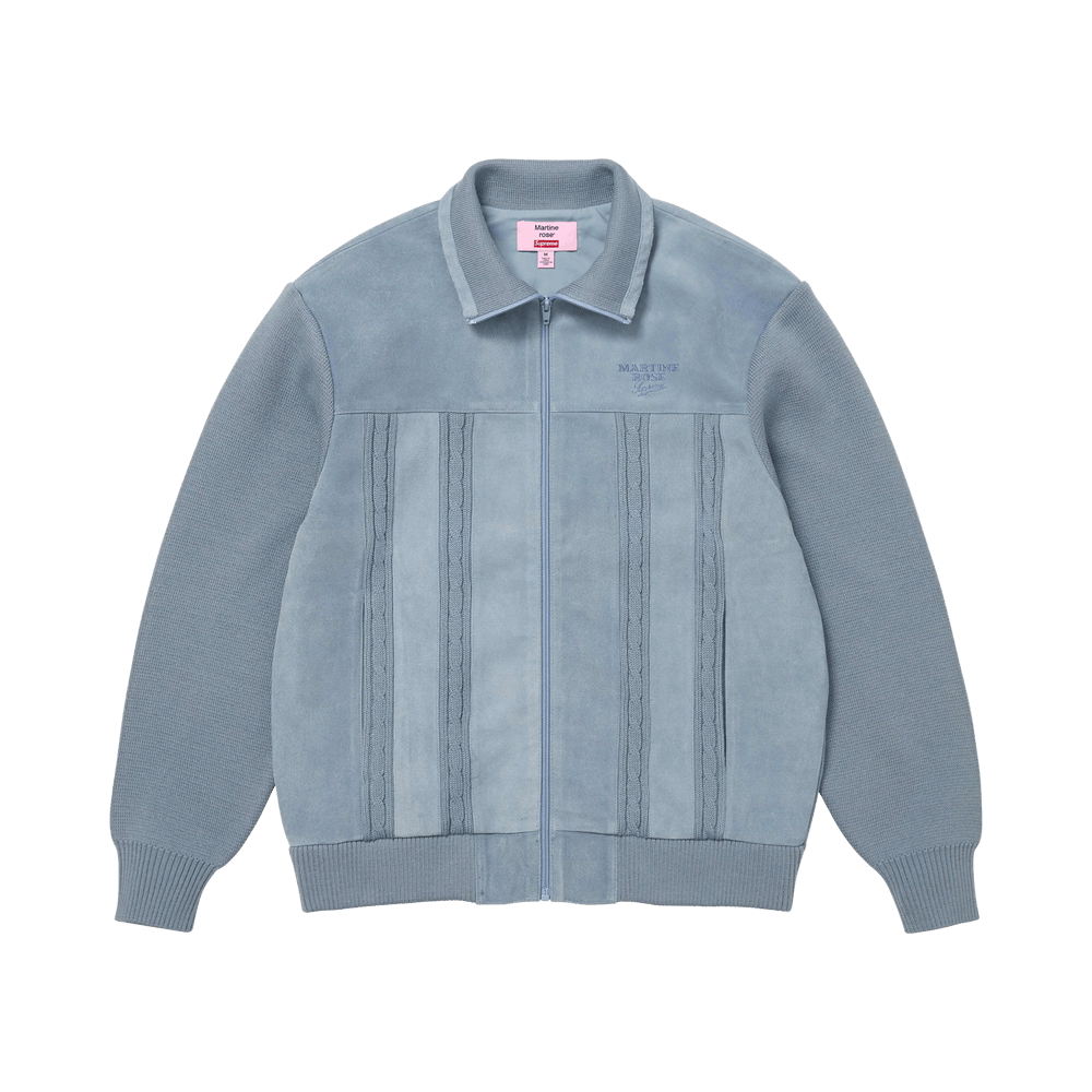 Supreme x Martine Rose Suede Zip Up Cardigan Dusty Blue
