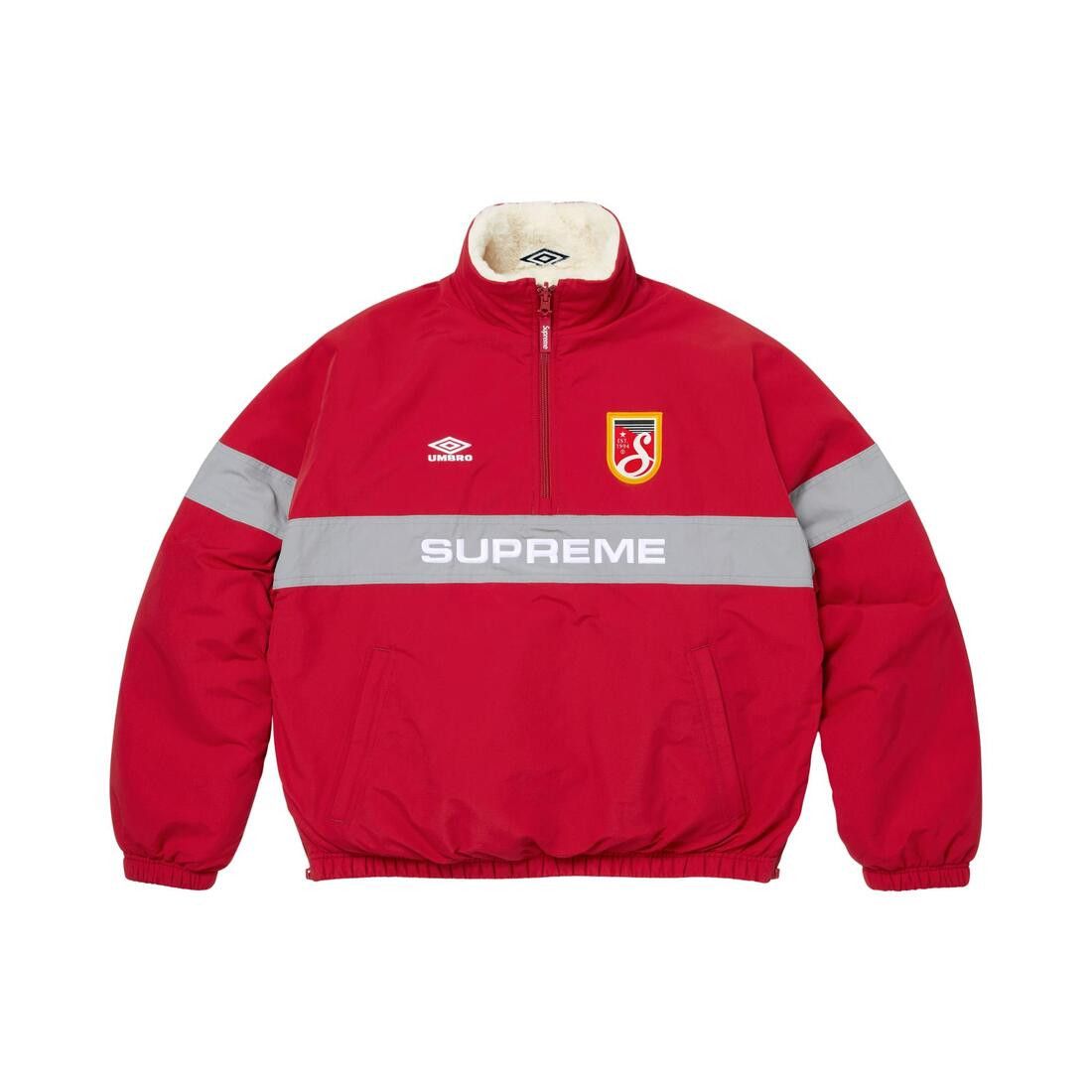 Supreme x Umbro Reversible Faux Fur Pullover Red