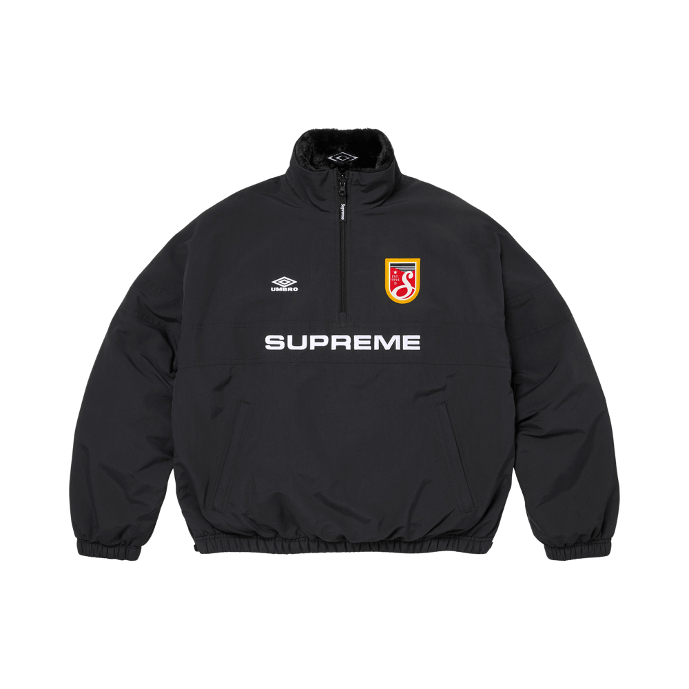 Supreme x Umbro Reversible Faux Fur Pullover Black