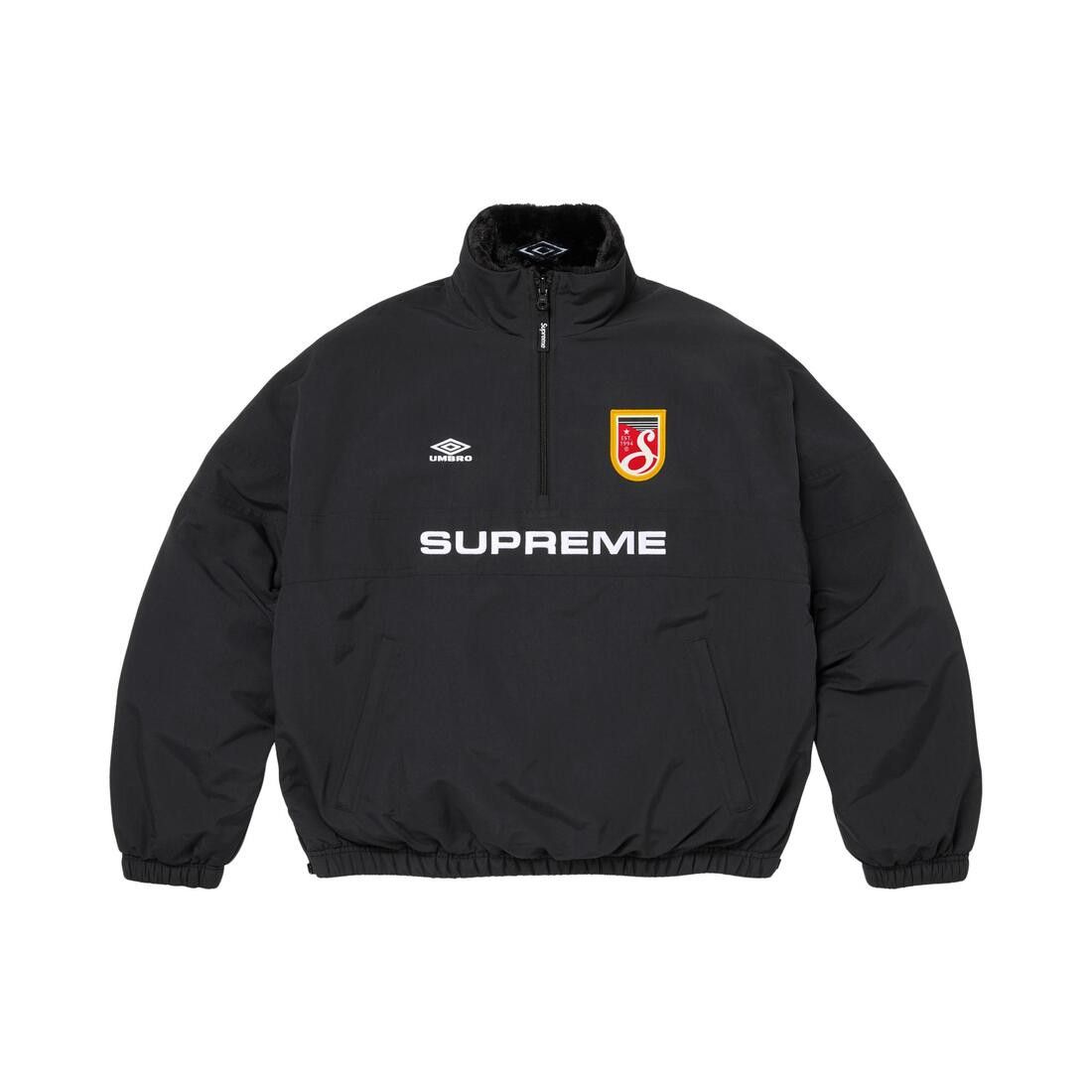 Supreme x Umbro Reversible Faux Fur Pullover Black