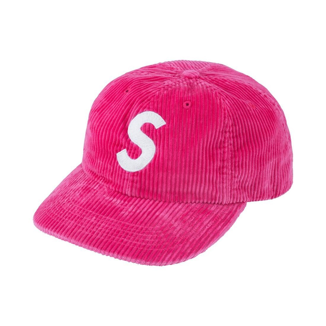Supreme S Logo Corduroy 6-Panel Magenta