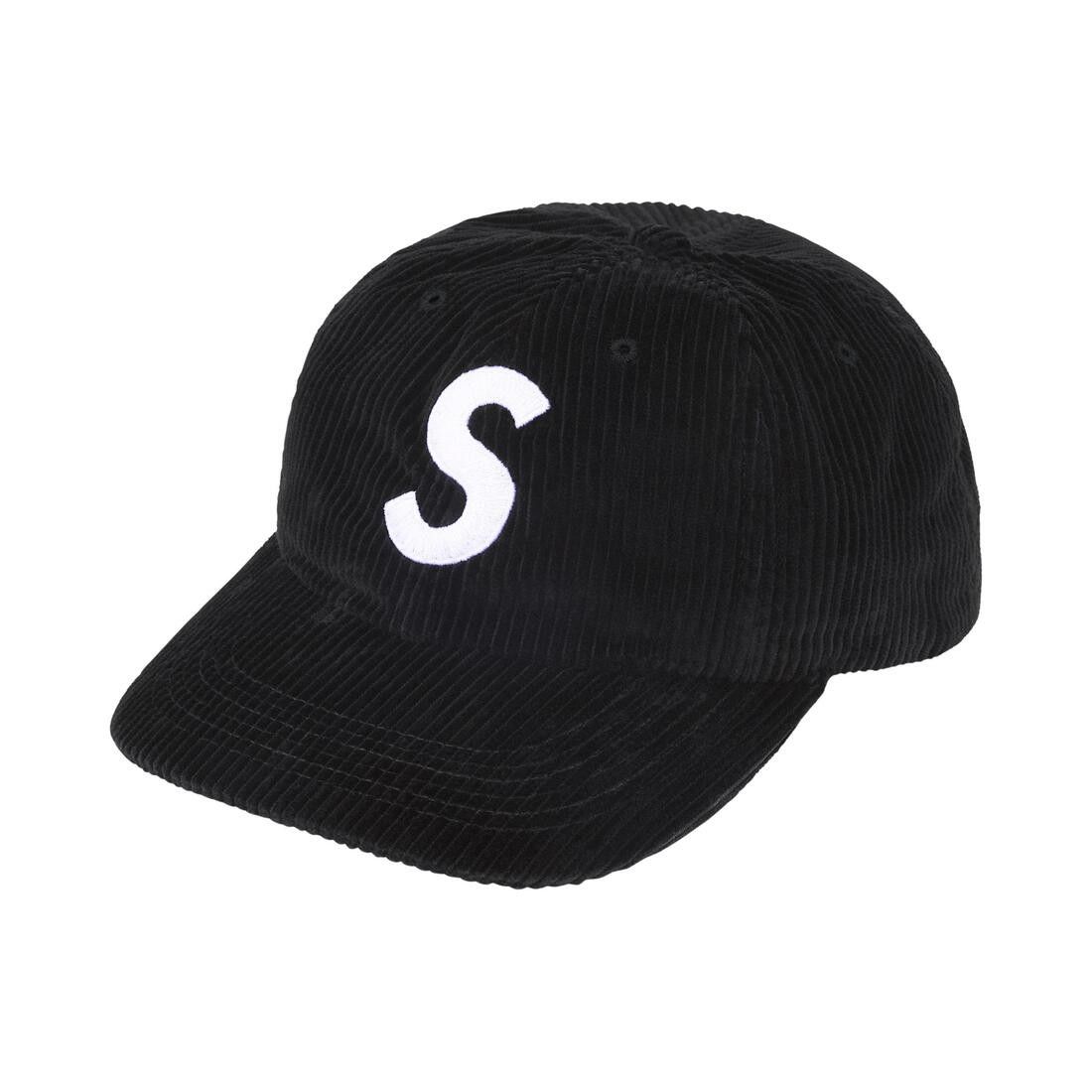 Supreme S Logo Corduroy 6-Panel Black