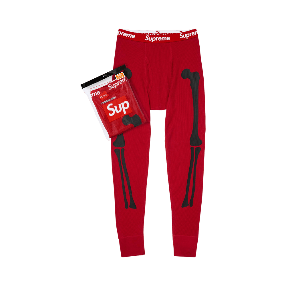 Supreme x Hanes Bones Thermal Pant (1 Pack) Red