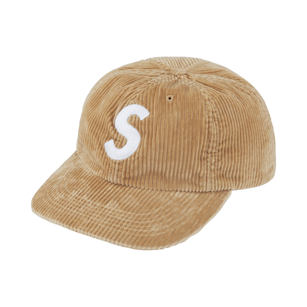 Supreme S Logo Corduroy 6-Panel Khaki