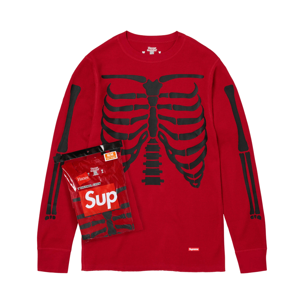 Supreme x Hanes Bones Thermal Crew (1 Pack) Red