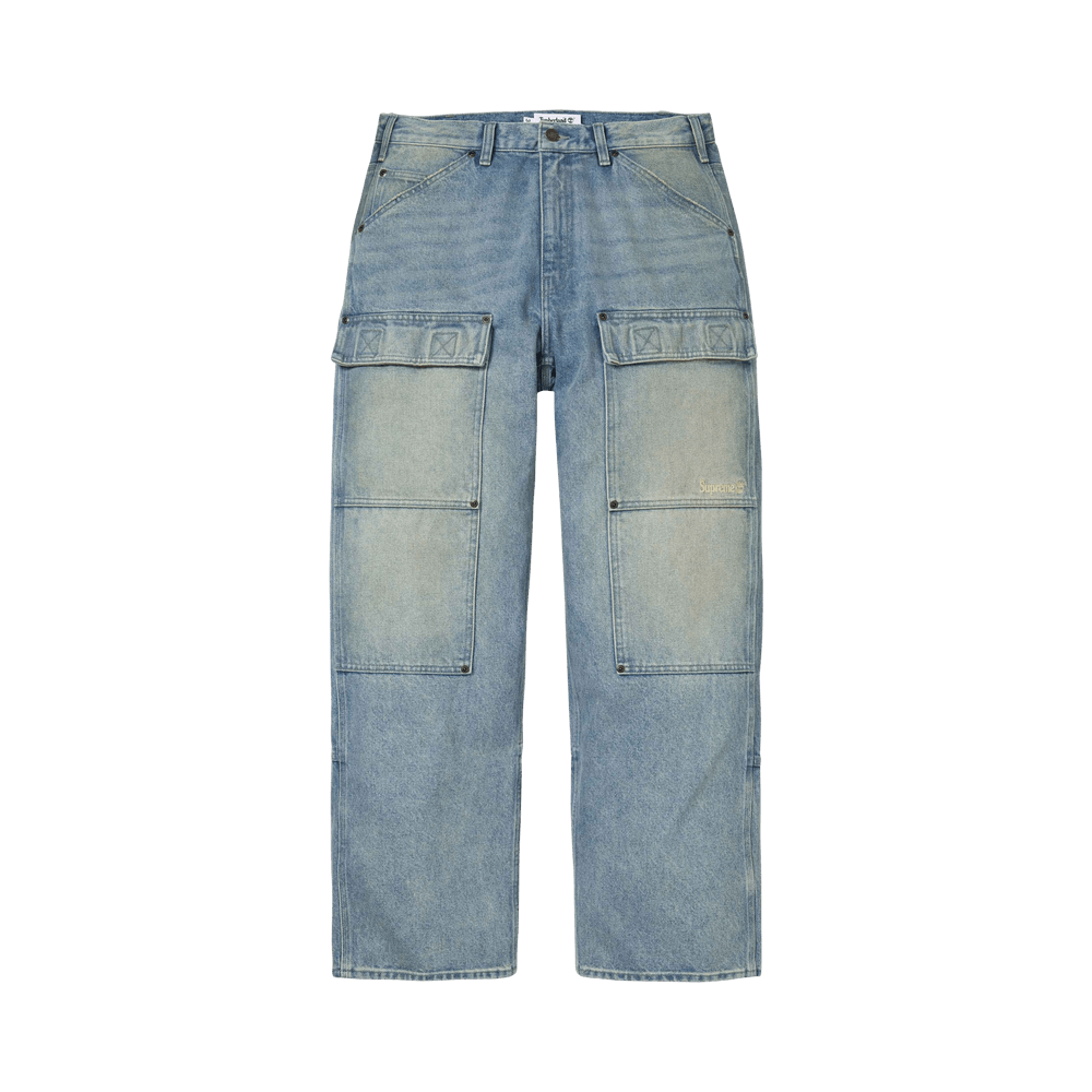 Supreme x Timberland Double Knee Denim Utility Pant Washed Indigo