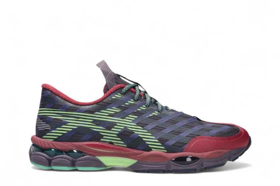 Kiko Kostadinov x ASICS US8-S Gel-SJ33 Deep Plum Fresh Grass