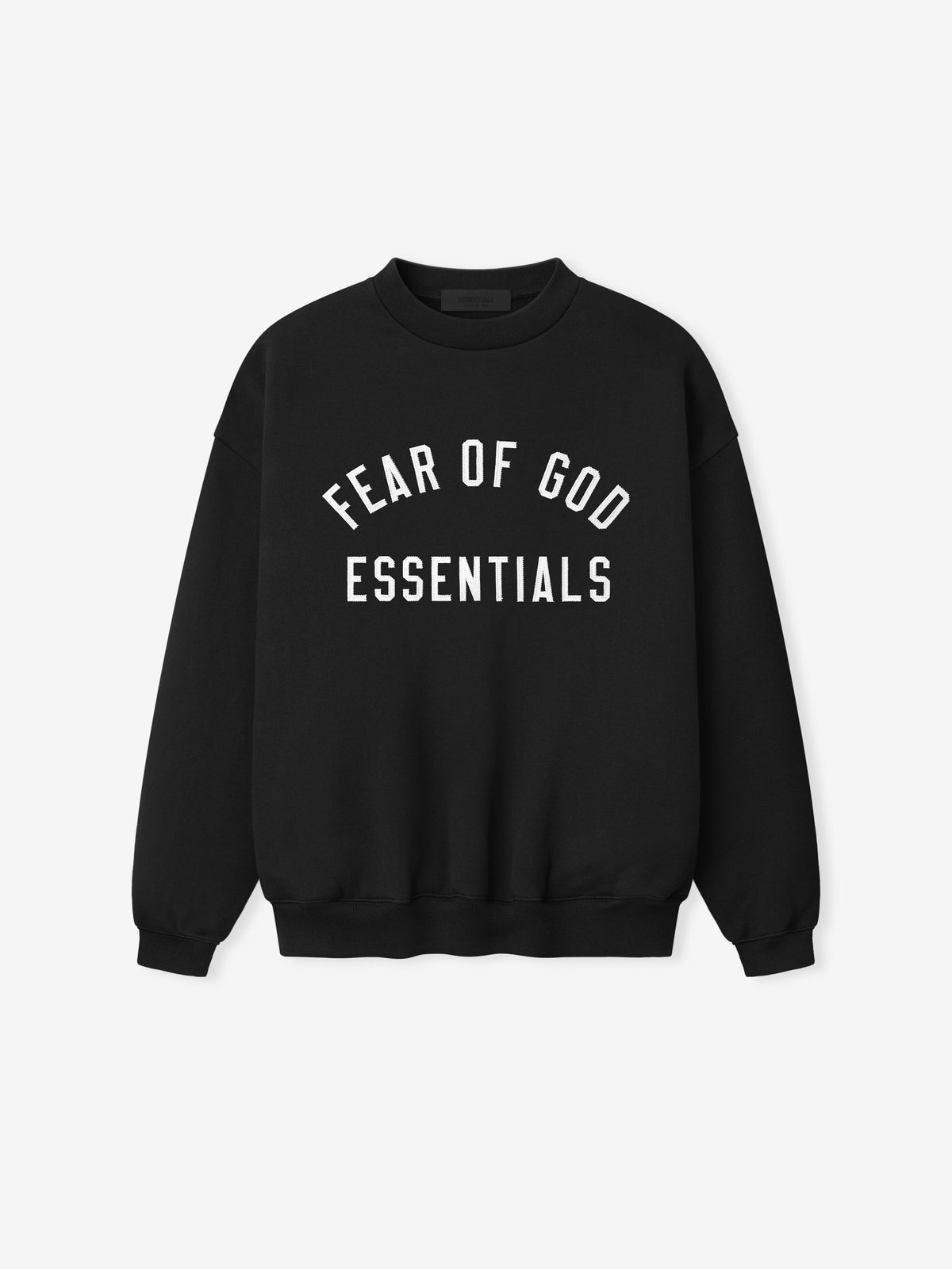 Fear of God Essentials Varsity 90s Crewneck Sweatshirt Vintage Black - Im Your Wardrobe