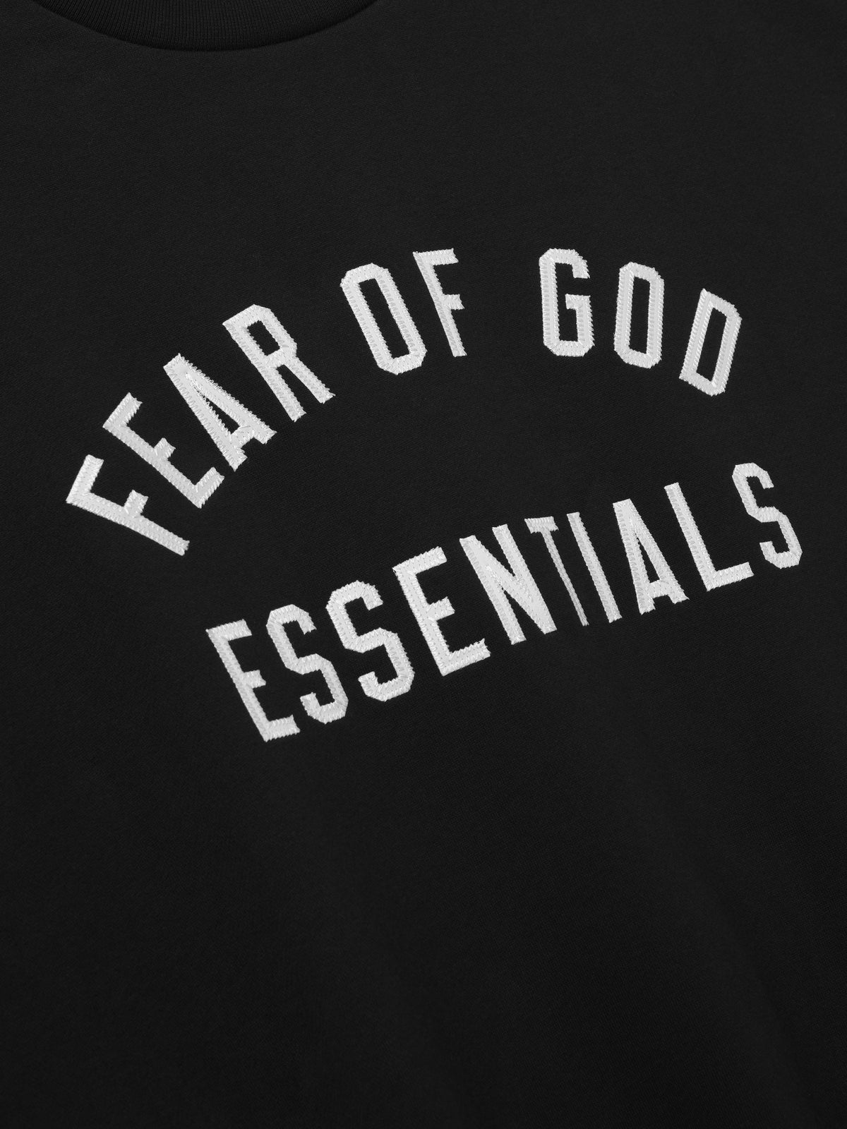 Fear of God Essentials Varsity 90s Crewneck Sweatshirt Vintage Black - Im Your Wardrobe