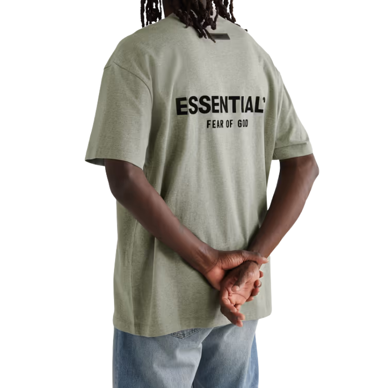 Fear of God Essentials T-Shirt - Dark Oatmeal (Back Logo)