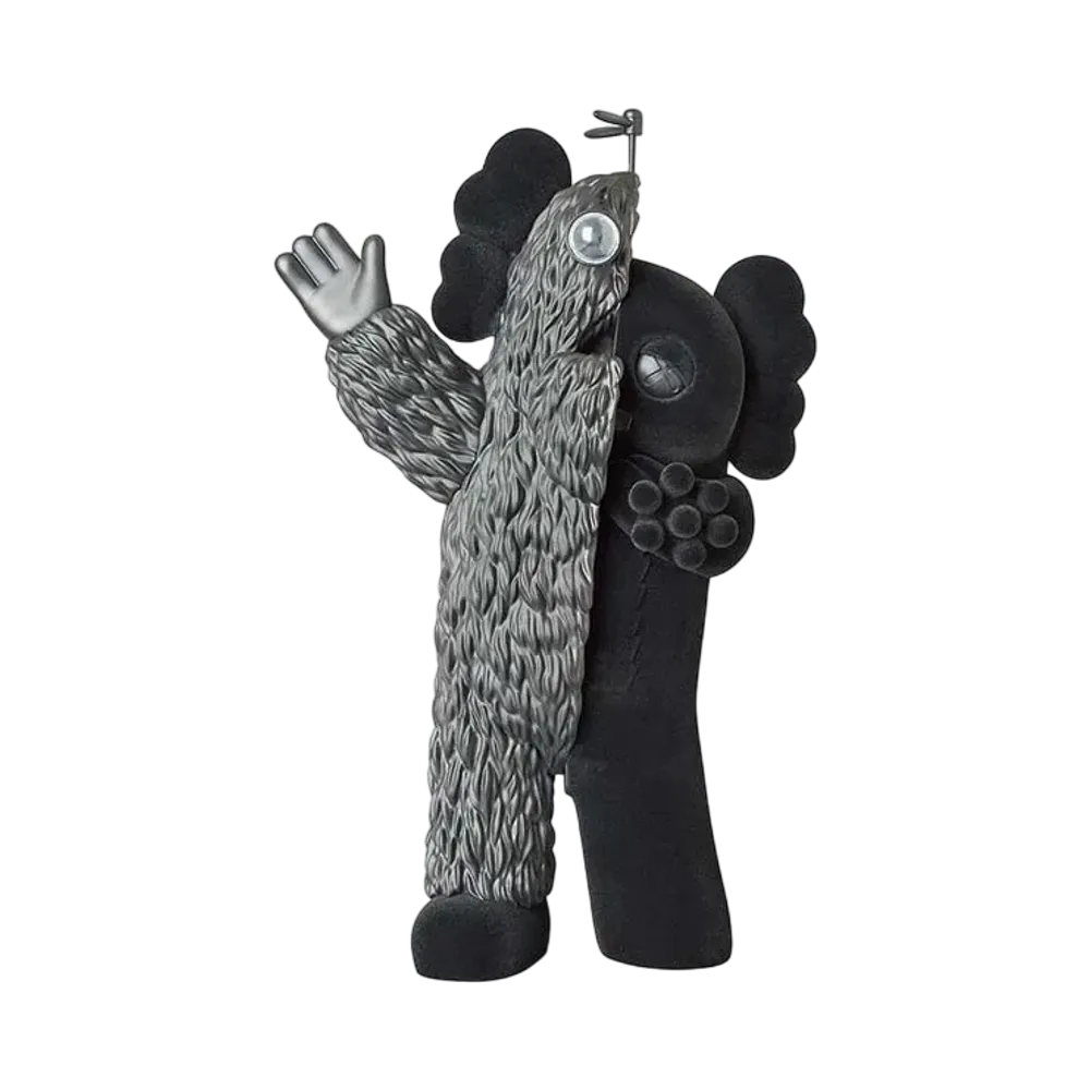 KAWS x Gachapin & Mukku Kachamukku Figure Black Grey