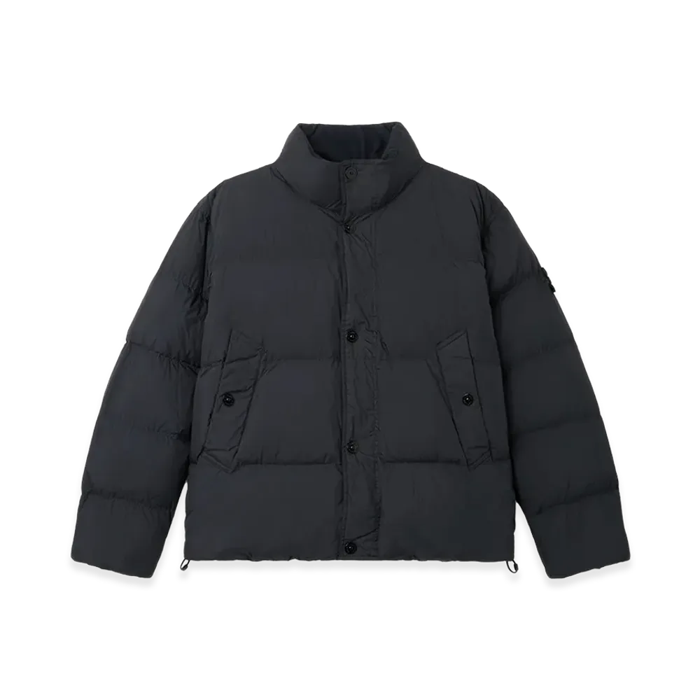 Stone Island Crinkle Reps Short Down Jacket Black