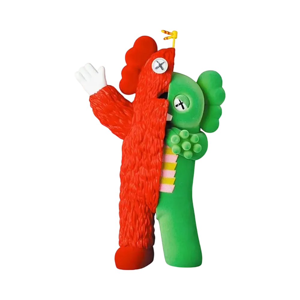 KAWS x Gachapin & Mukku Kachamukku Figure Red Green