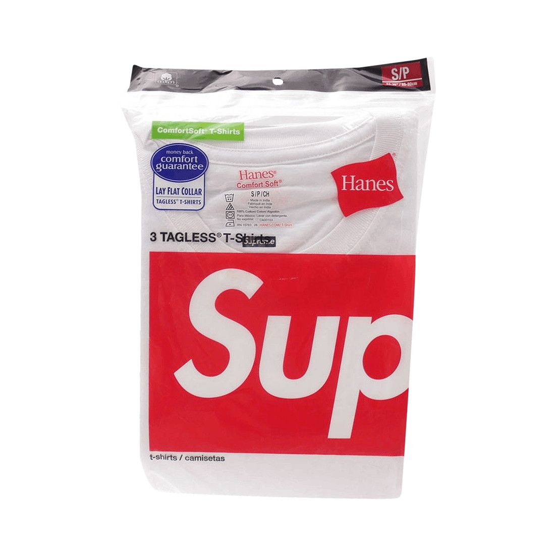 Supreme x Hanes Tagless Tees (3 Pack) White - Im Your Wardrobe