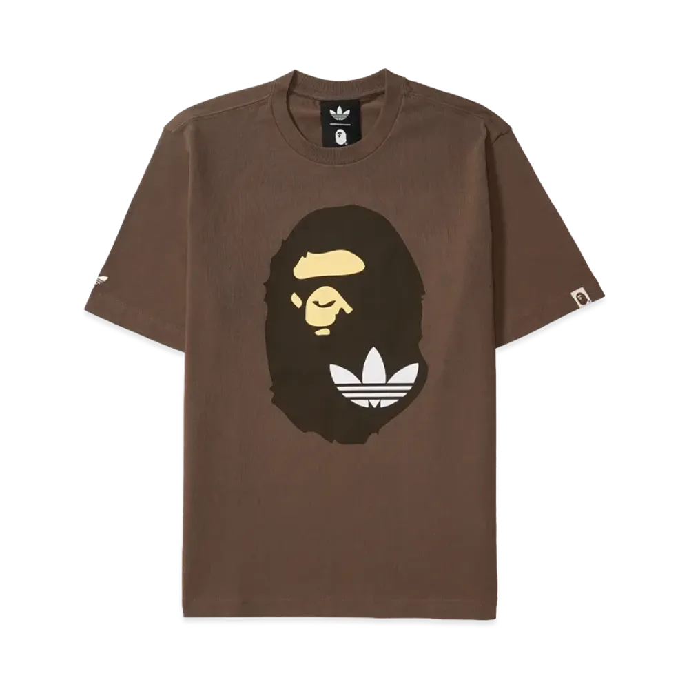 A Bathing Ape x adidas Ape Head Tee Brown
