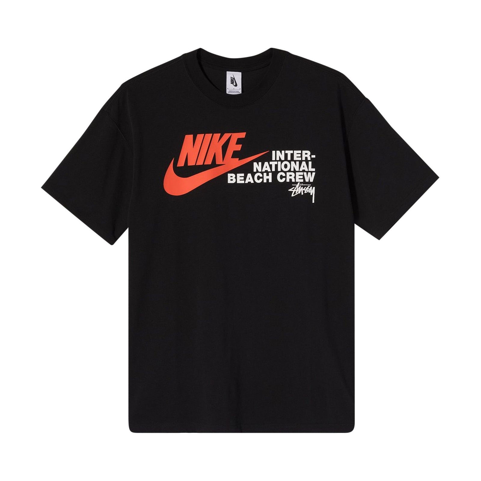 Stussy x Nike International Beach Crew T-Shirt Black front