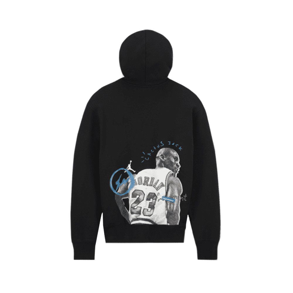 Jordan x Travis Scott x Fragment Hoodie Black front