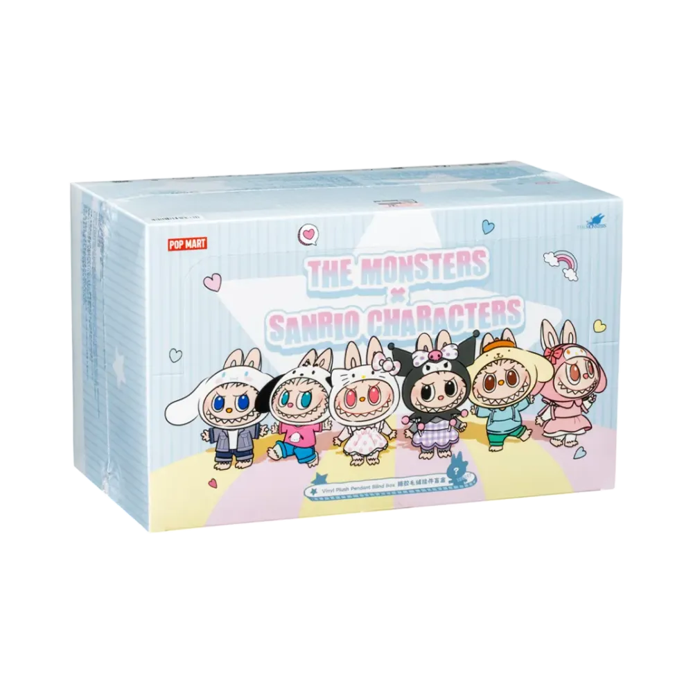 Pop Mart Labubu The Monsters x Hello Kitty and Friends Vinyl Plush Pendant Sealed Case