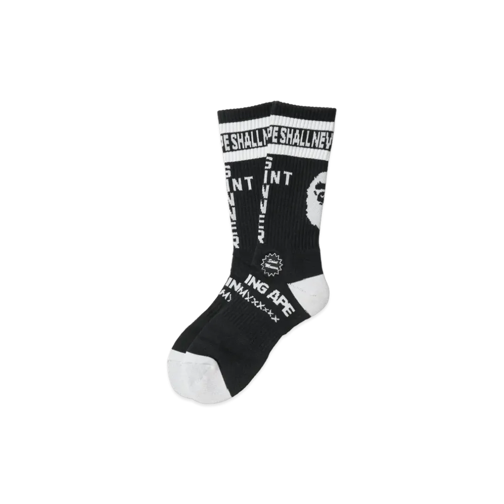 A Bathing Ape x Saint Michael Socks Black