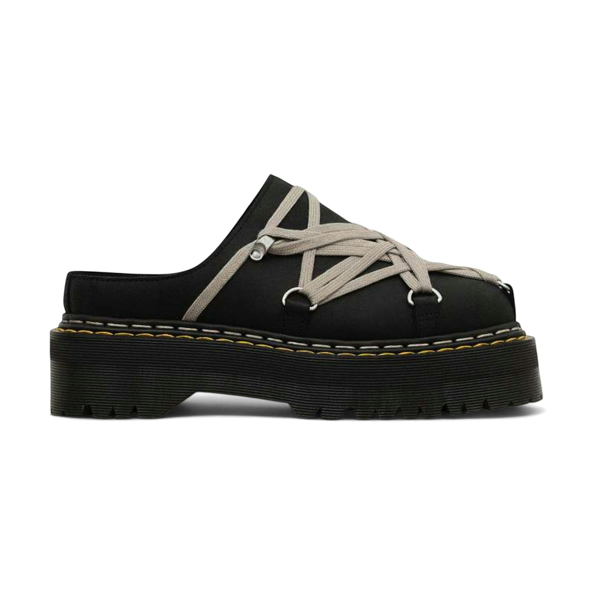 Rick Owens x Dr. Martens Megalace Mule Black front