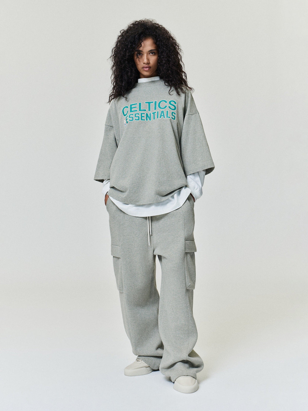 Fear of God Essentials Celtics Merch Tee Seal Heather